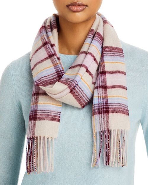 

Кашемировый шарф в клетку C by Bloomingdale's Cashmere, цвет Purple