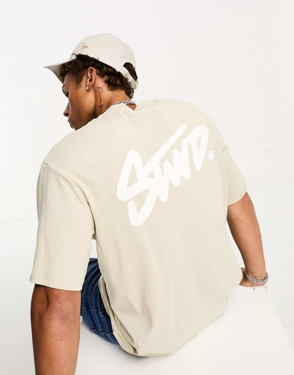 

Бежевая футболка Pull&Bear STWD, Бежевый