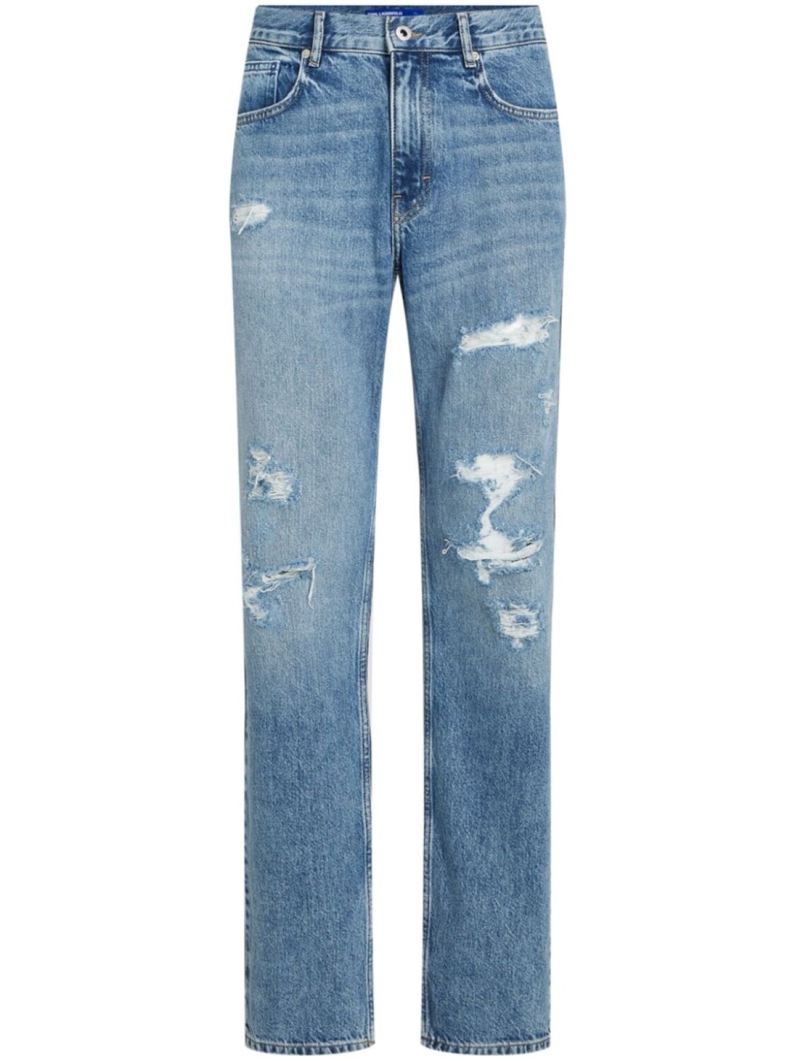 

Karl Lagerfeld Jeans джинсы из органического хлопка с эффектом потертости, синий