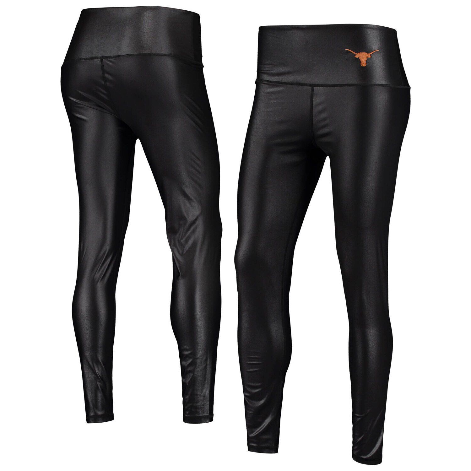 

Женские черные леггинсы ZooZatz Texas Longhorns Shine Liquid