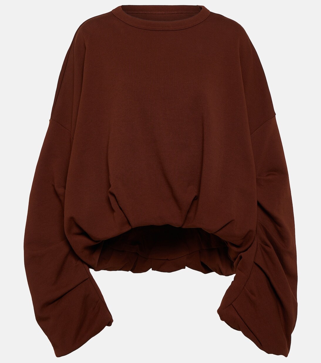 

Толстовка Hannett из хлопка с драпировкой DRIES VAN NOTEN, коричневый