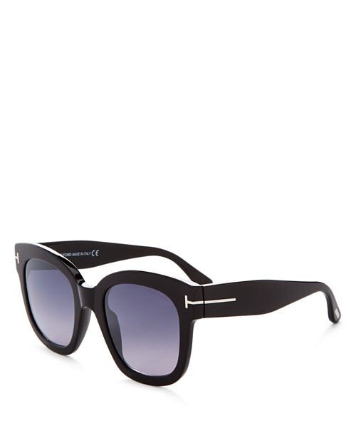 

Зеркальные квадратные солнцезащитные очки Beatrix, 52 мм Tom Ford, цвет Black