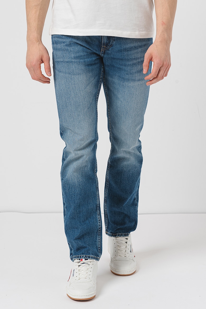Узкие джинсы с потертым эффектом Guess, синий