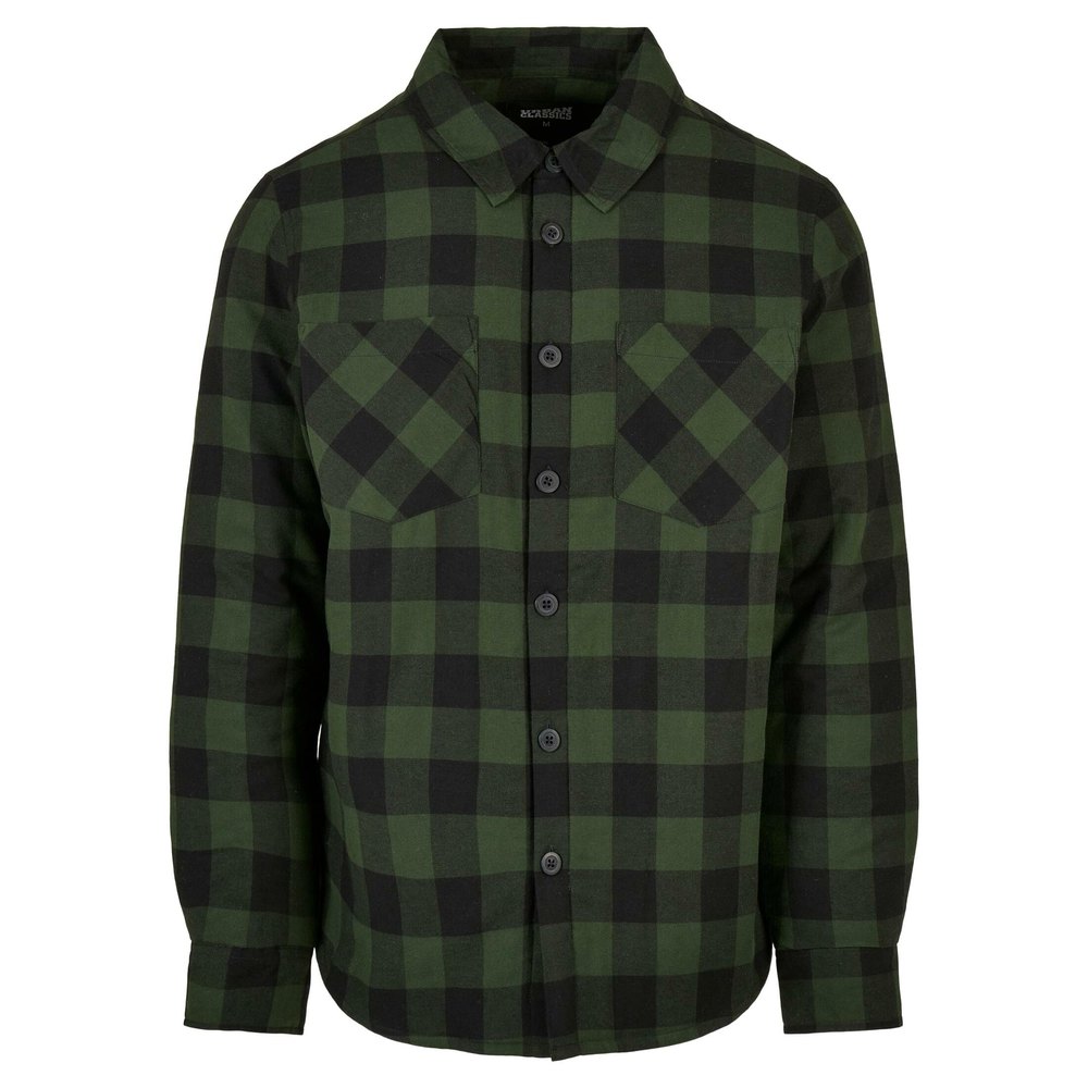 Рубашка Urban Classics Flannel Check Padded, черный