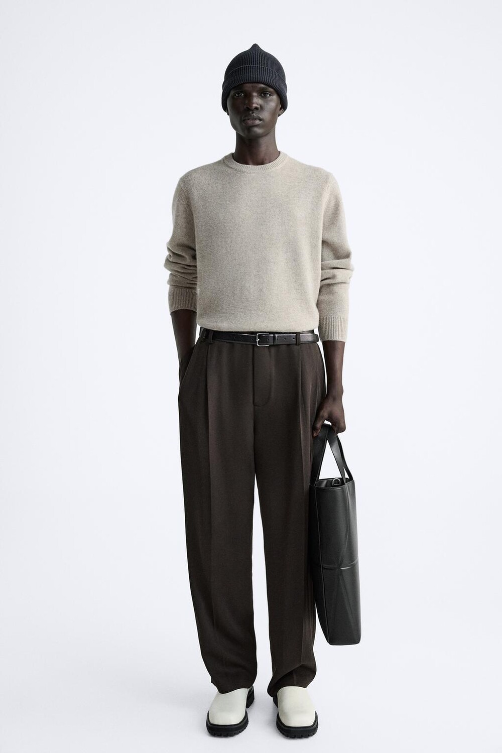 

Сумка-тоут оригами ZARA, черный