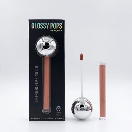 

База и атласная помада Toasted Almond Glossy Pops