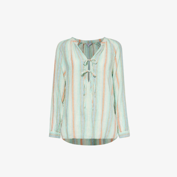 

Блузка brielle в полоску из смесового льна Rails, синий