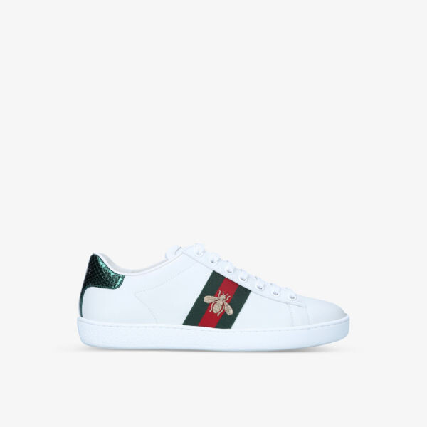 

Женские кожаные кроссовки New Ace с вышивкой пчел Gucci, белый