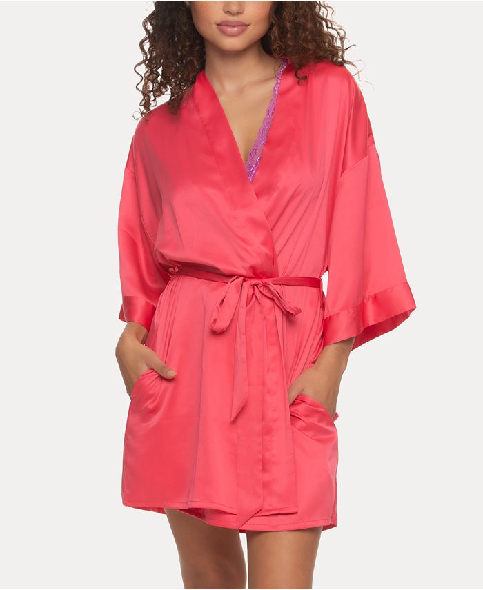 Женское атласное белье-кимоно Muse Jezebel, цвет Red цена и фото
