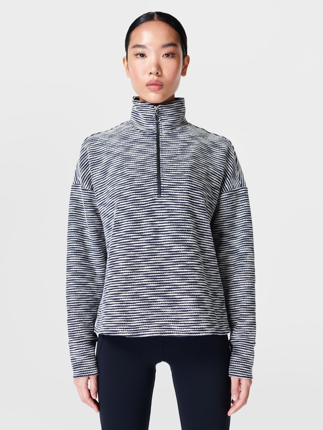 

Джемпер с молнией до половины длины Sweaty Betty Rest Up, темно-синий