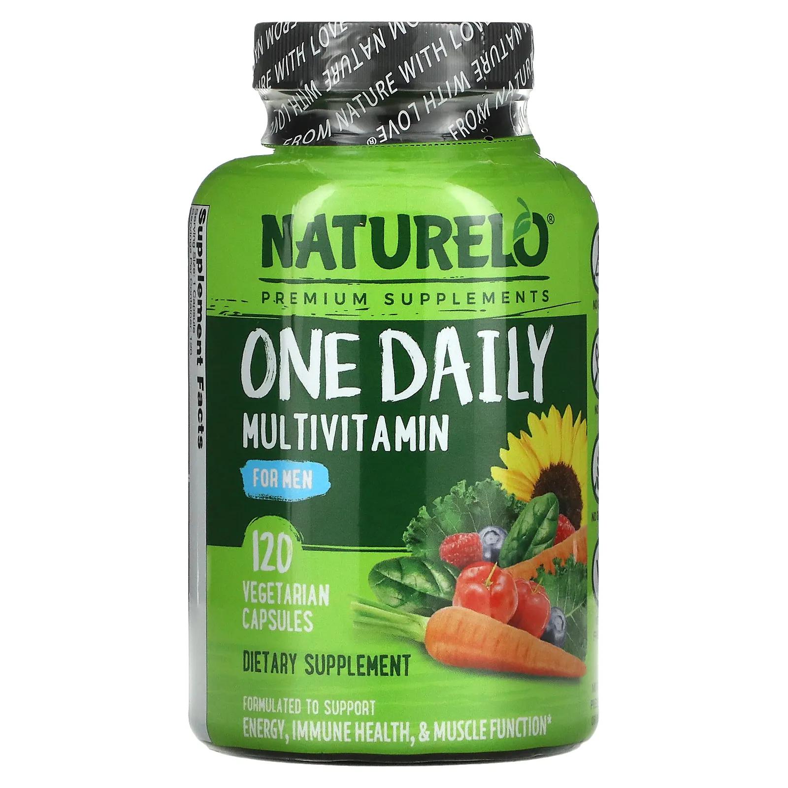 NATURELO мультивитамины для мужчин для ежедневного применения 120 вегетарианских капсул naturelo prenatal 180 ct