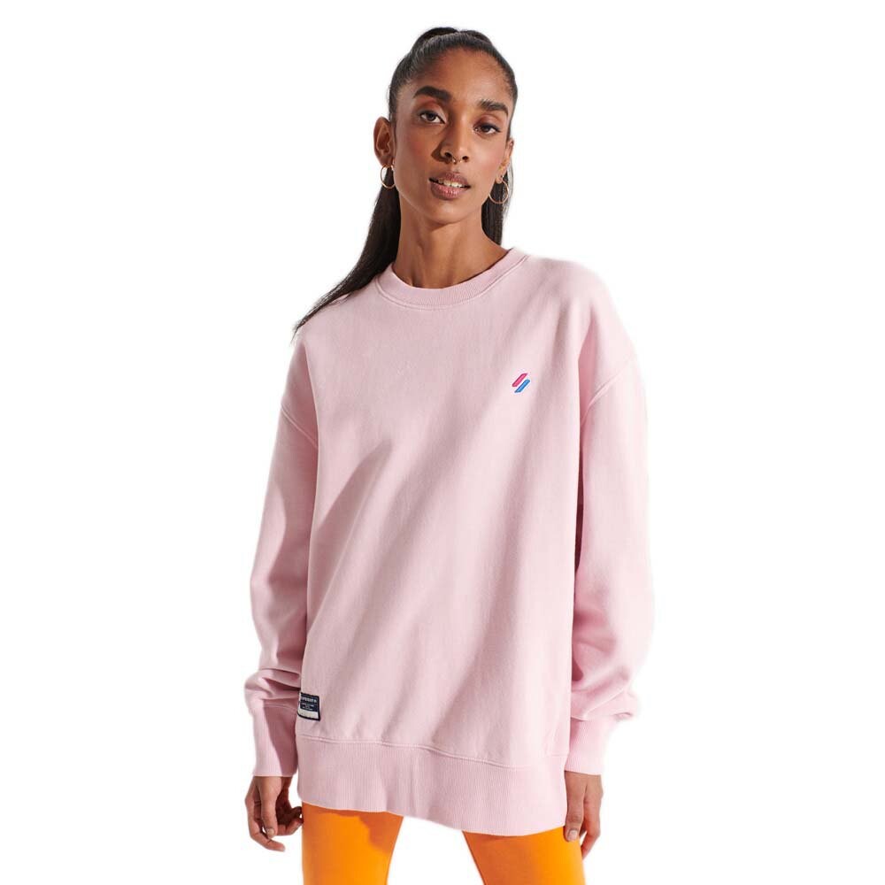 

Толстовка Superdry Code Essential Crew, розовый