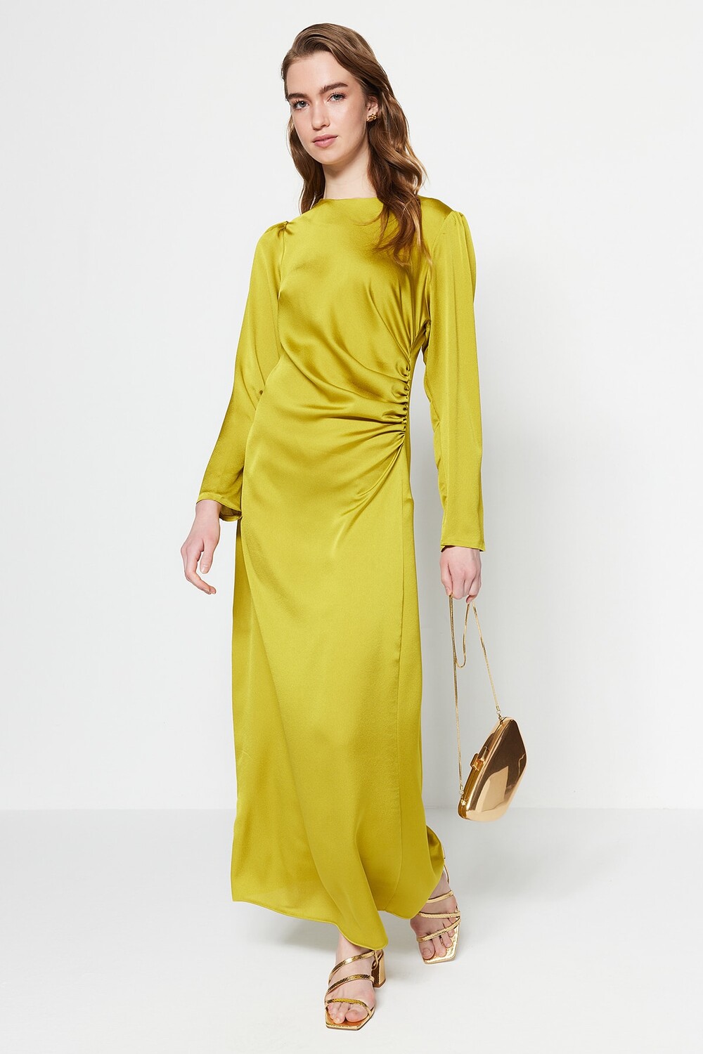

Вечернее платье - зеленое - макси Trendyol Modest, зеленый, Черный