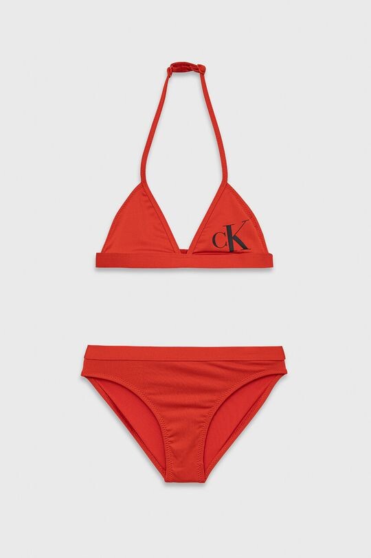 

Детский купальник из двух частей Calvin Klein Jeans, красный