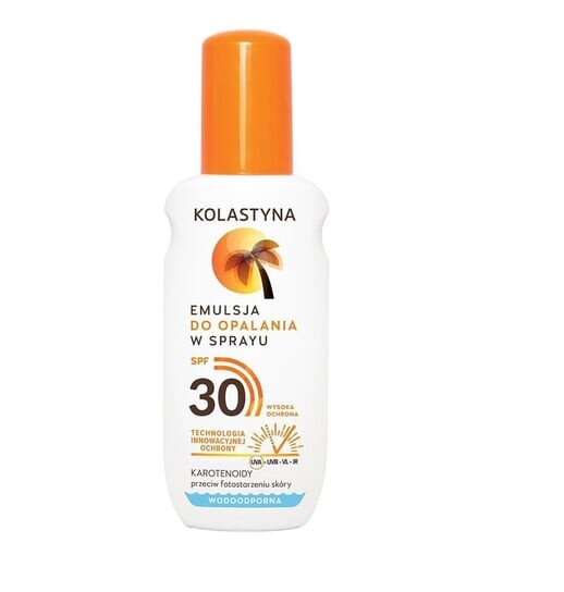 

Водостойкая эмульсия для загара, спрей, SPF30, 150 мл Kolastyna, Tanning