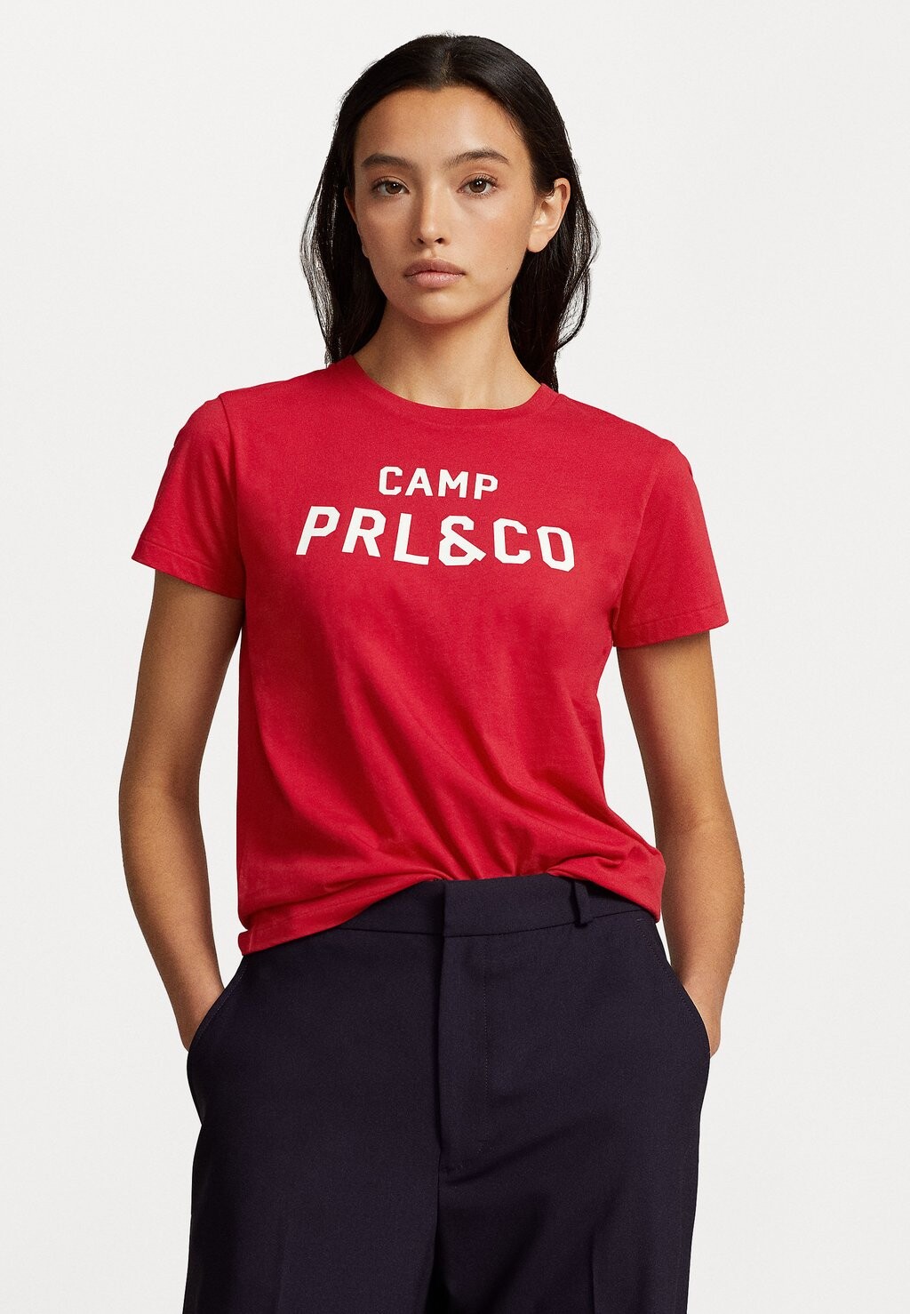 

Футболка с принтом Camp Short Sleeve Polo Ralph Lauren, красный
