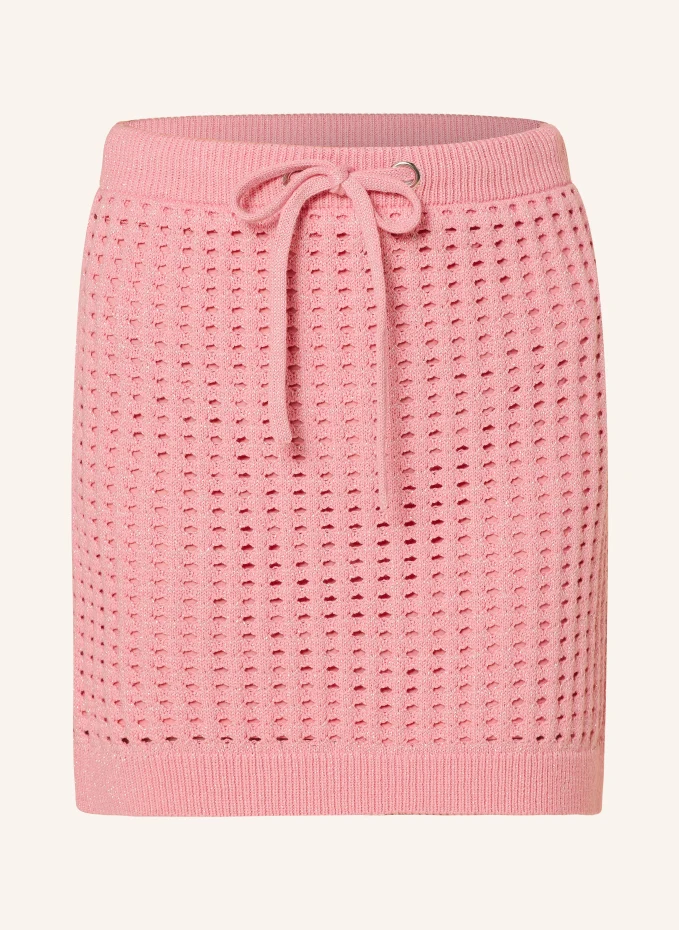 Вязаная юбка из блестящей пряжи Mrs & Hugs, розовый