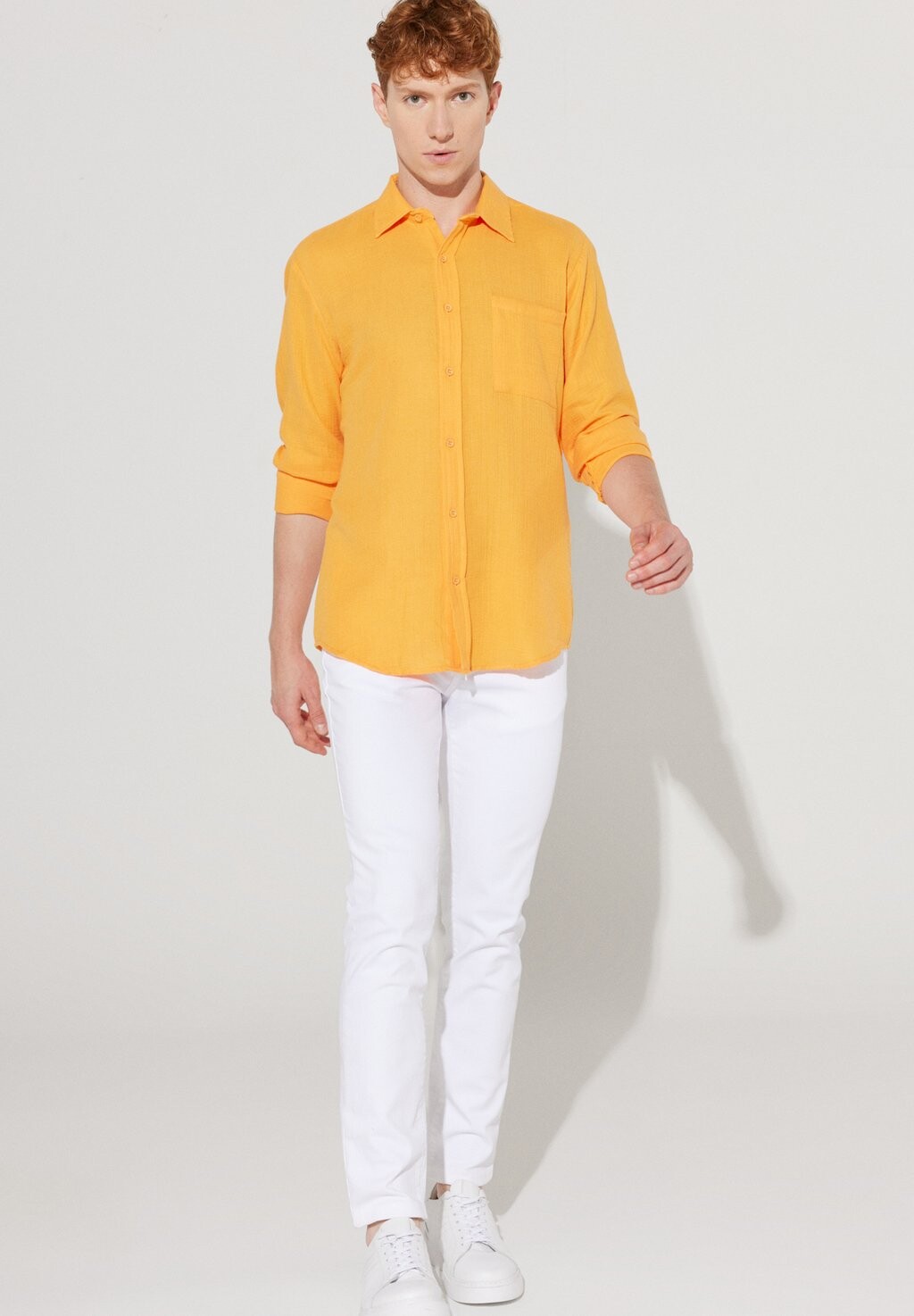 

Рубашка COMFORT FIT MUSLIN AC&CO / ALTINYILDIZ CLASSICS, апельсин