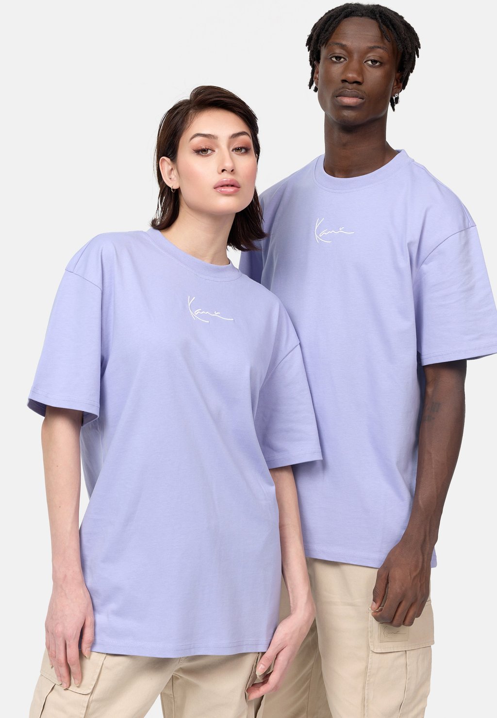 цена Базовая футболка SMALL SIGNATURE ESSENTIAL TEE Karl Kani, фиолетовый