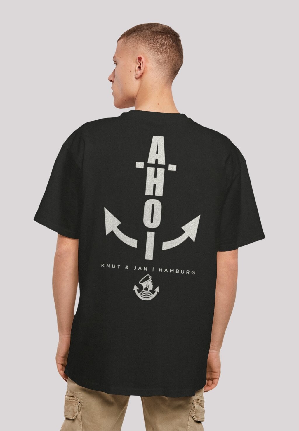 

Футболка с принтом OVERSIZED AHOI ANKER KNUT & JAN HAMBURG F4NT4STIC, цвет schwarz