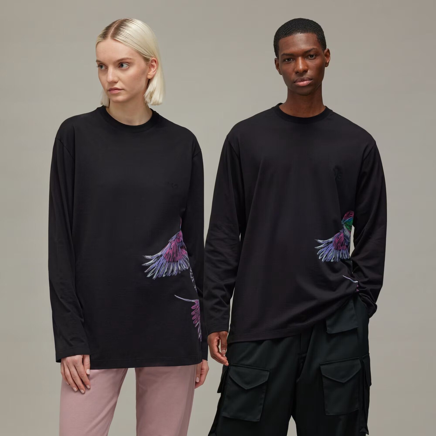 

Футболка с длинными рукавами и графическим рисунком Y-3 Adidas