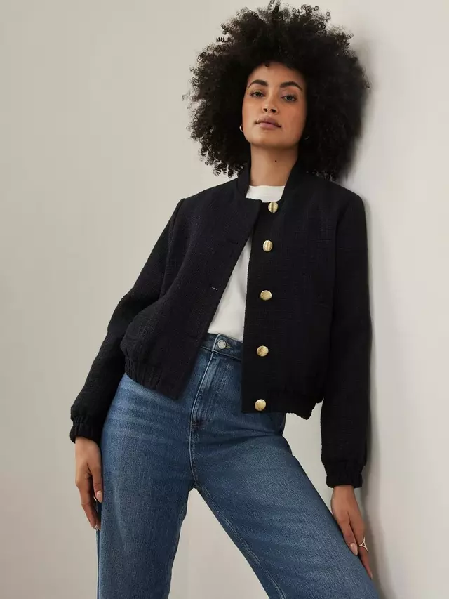 

Куртка Mint Velvet Boucle Bomber, темно-синий