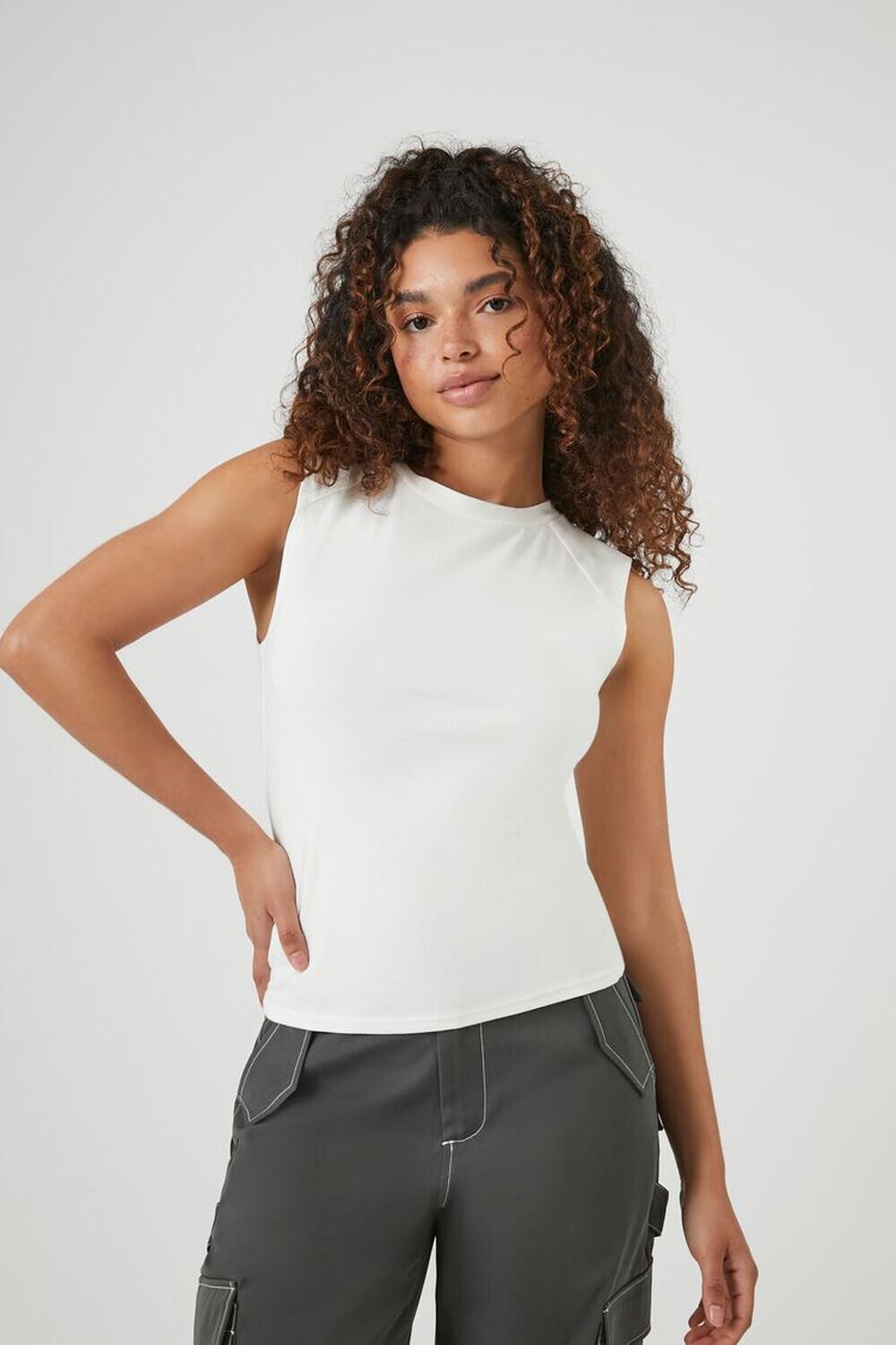 

Майка Crew реглан Forever 21, белый