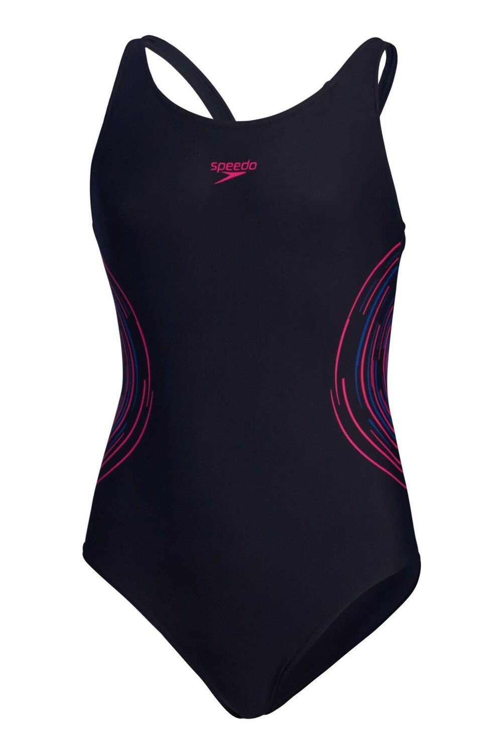 

Купальник для девочек с мускулистой спиной и графикой Speedo, синий