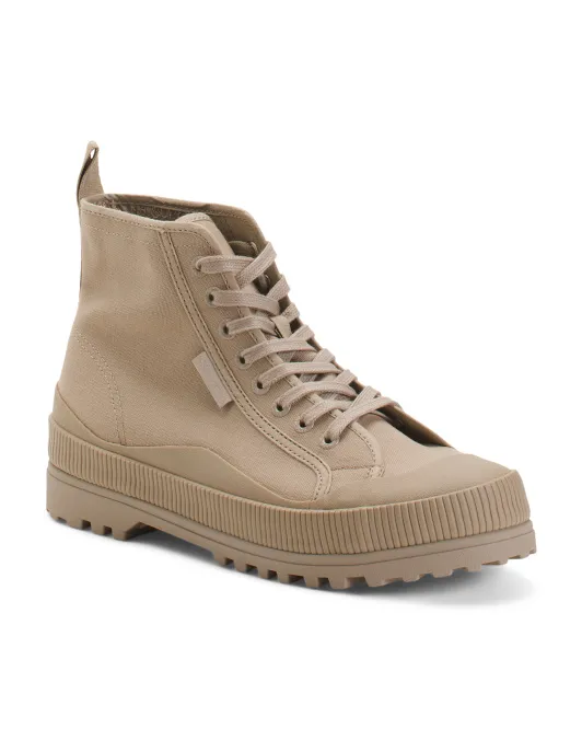 

Высокие кеды из парусины Alpine Wave Tape Superga, серый