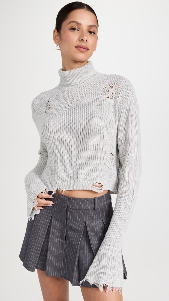 

Свитер SER.O.YA Fae Turtleneck, серебряный