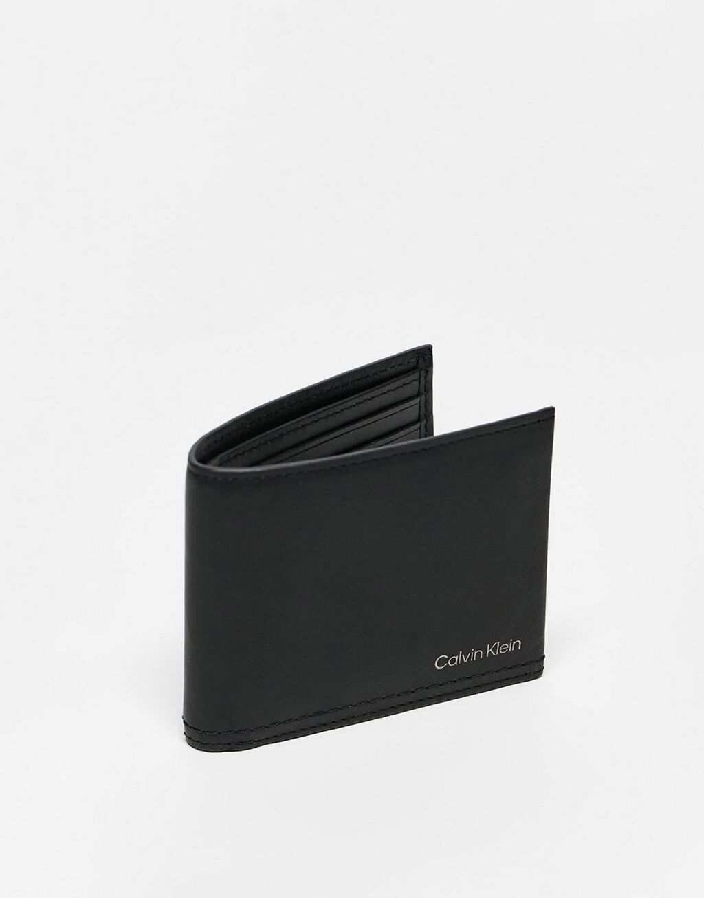 

Черный кошелек для монет с двойной строчкой Calvin Klein