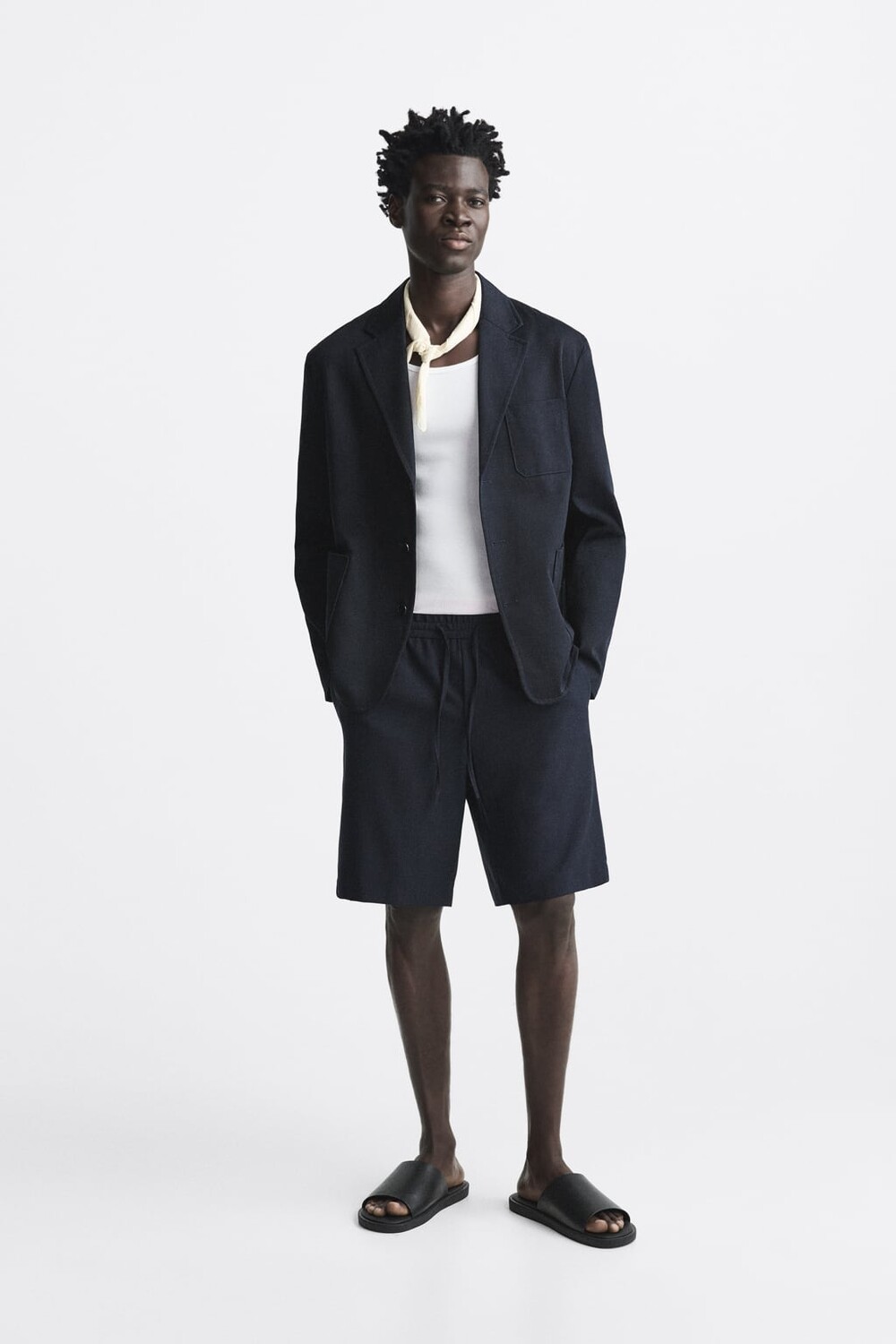 

Комфортные шорты-бермуды ZARA, синий