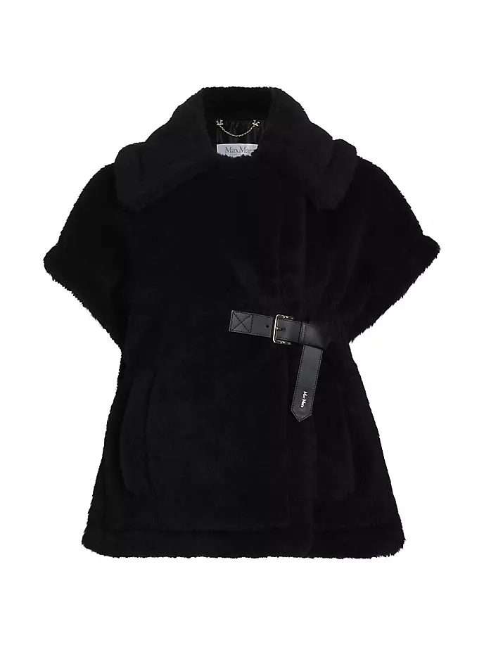

Пальто с короткими рукавами и поясом Abavo Max Mara, черный