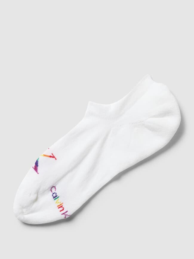 

Носки-кроссовки с принтом этикетки, модель MEN FOOTIE Calvin Klein Jeans, белый