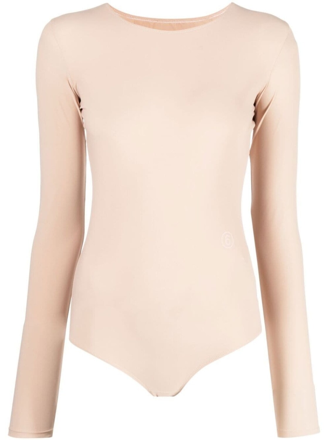 

MM6 Maison Margiela боди с длинными рукавами, нейтральный цвет