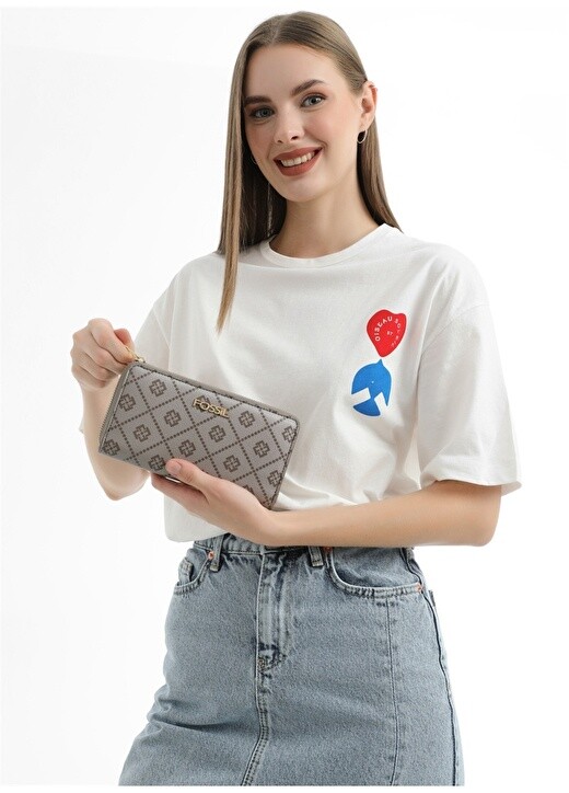 

Норковый женский кошелек Fossil