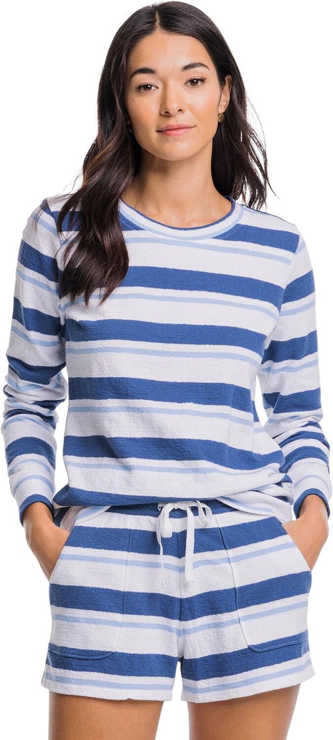 

Толстовка в полоску Lana Beach Day Day Southern Tide, цвет Seven Seas Blue
