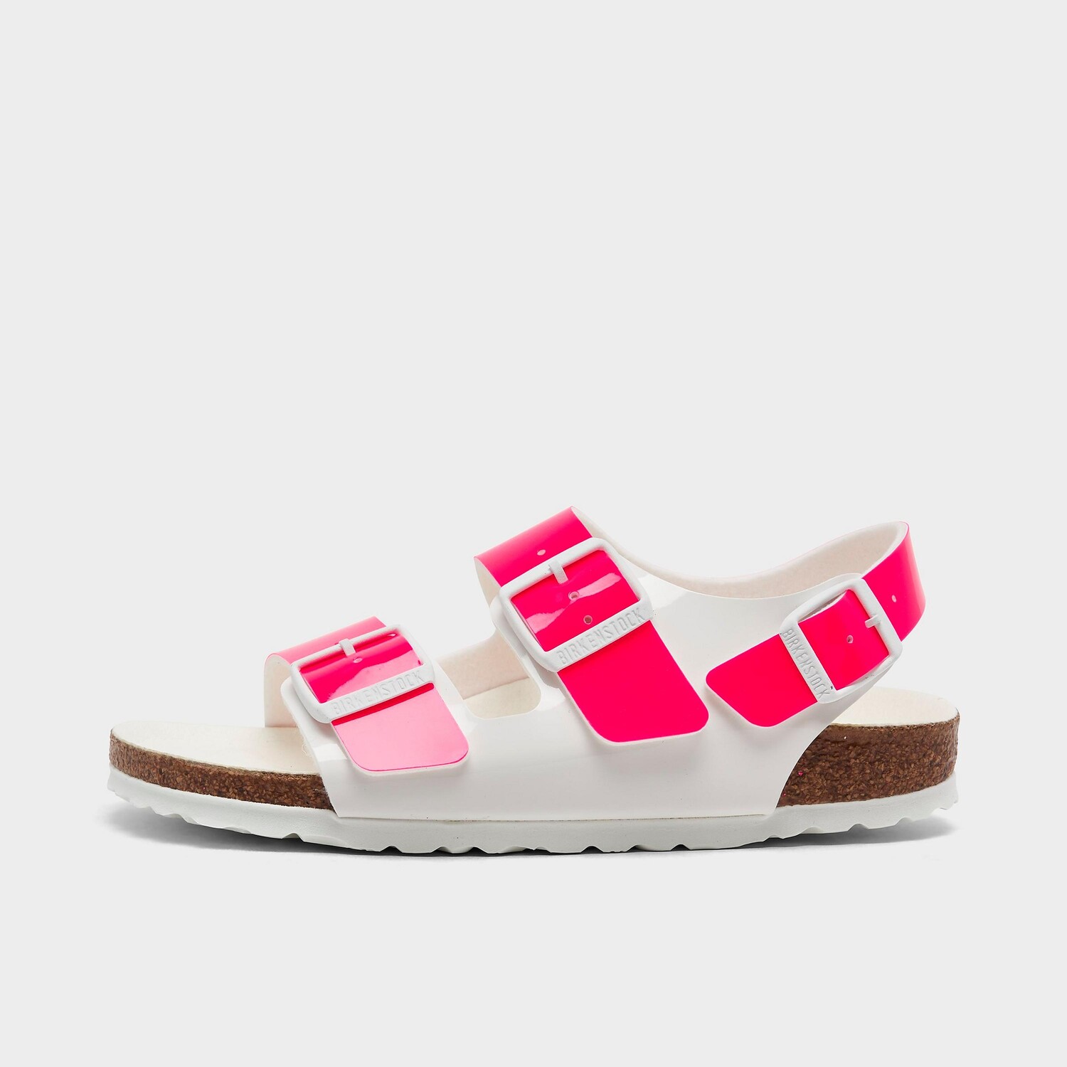 

Женские сандалии Birkenstock Milano из лакированной кожи Birko-Flor, розовый