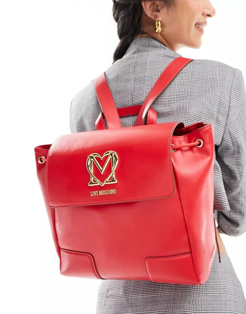 

Красный рюкзак Love Moschino