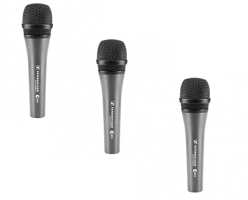 Вокальный микрофон Sennheiser e835 Dynamic Mic (3-pack) комплект микрофонов sennheiser e835 dynamic mic 3 pack