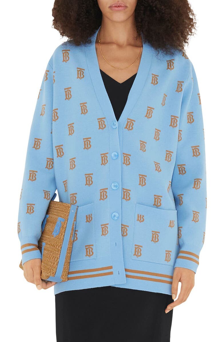 

Жаккардовый кардиган из смесовой шерсти и шелка Salena TB BURBERRY