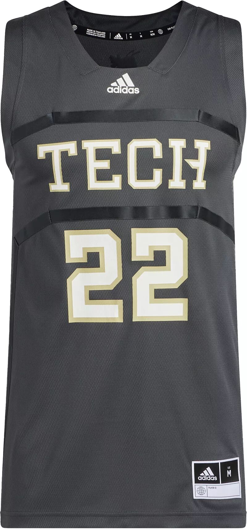 

Мужские желтые куртки Adidas Georgia Tech, серая майка Swingman