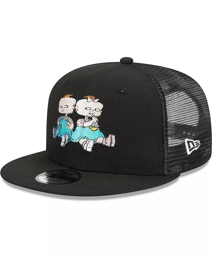 

Мужская и женская черная кепка Rugrats Phil & Lil Trucker 9FIFTY Snapback New Era, черный