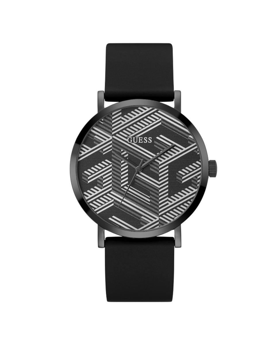 Мужские часы с силиконовым ремешком G Bossed GW0625G3 и черным ремешком Guess, черный