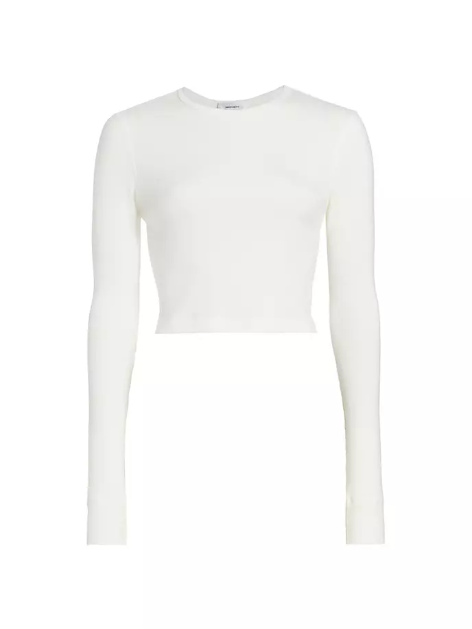 

Укороченная футболка с длинными рукавами Wardrobe.Nyc, цвет off white