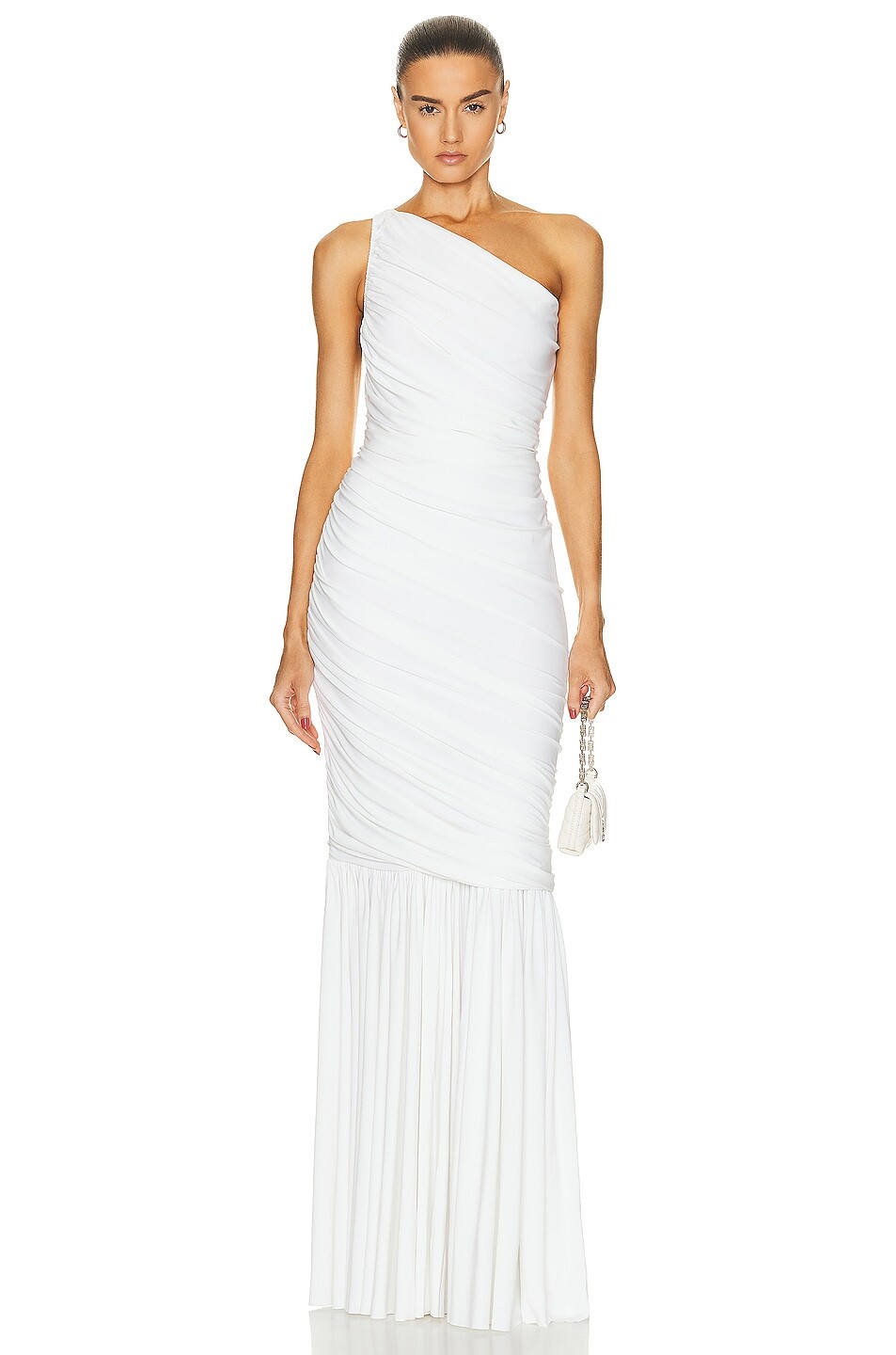 

Платье Norma Kamali Diana Fishtail Gown, цвет Snow White