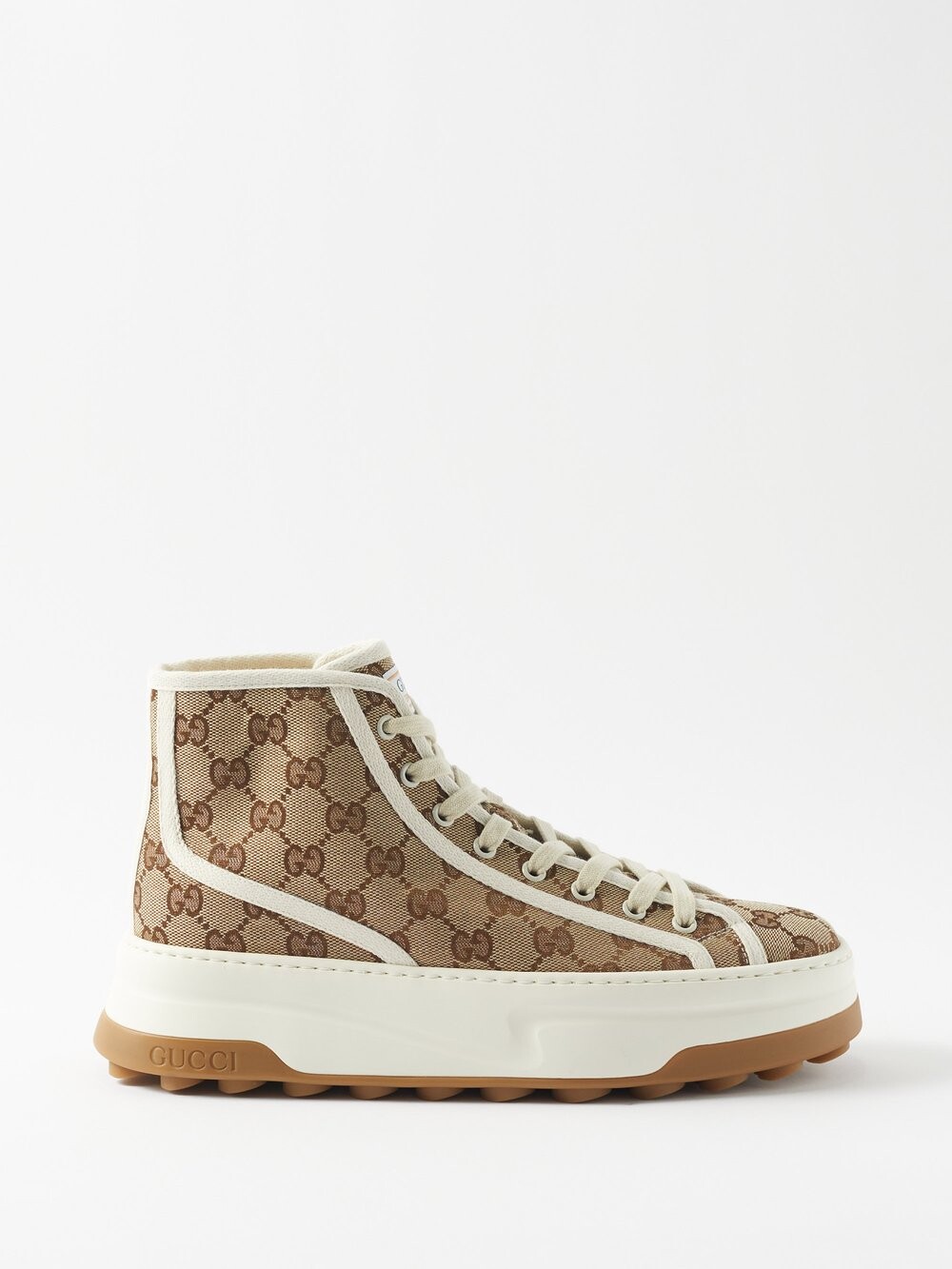 

Высокие кеды tennis 1977 gg supreme из парусины Gucci, бежевый