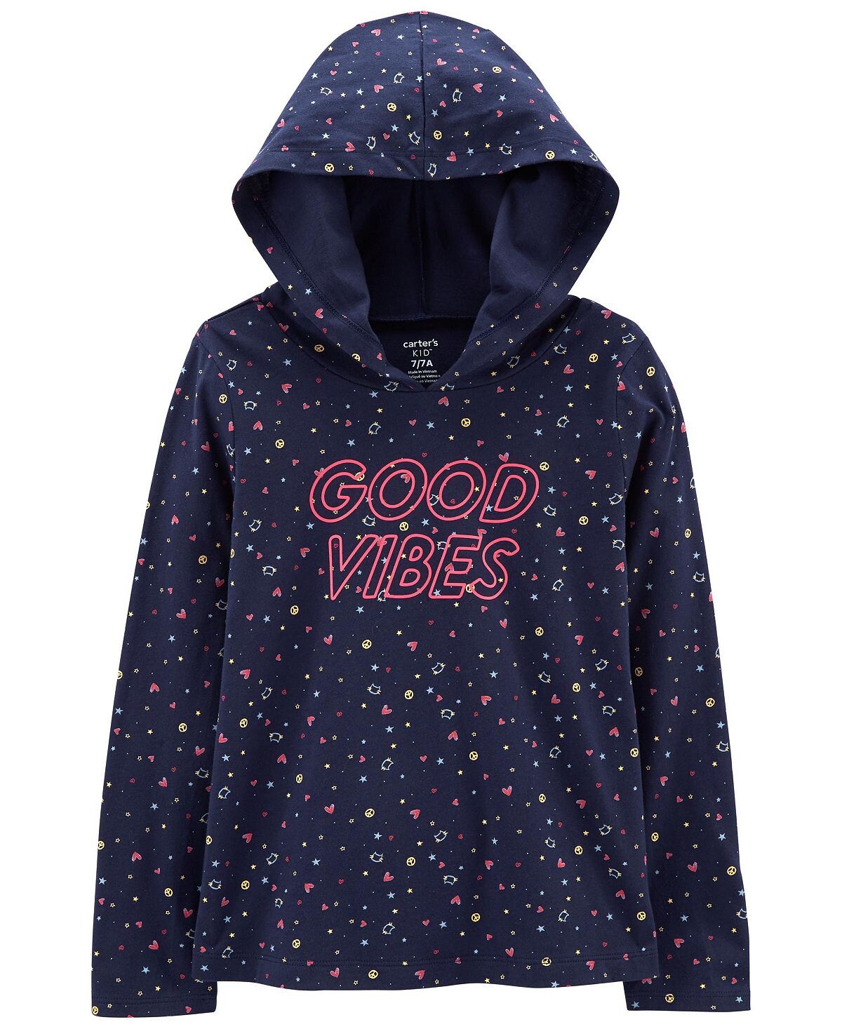 

Трикотажная толстовка с длинными рукавами Big Girls Good Vibes Carter's