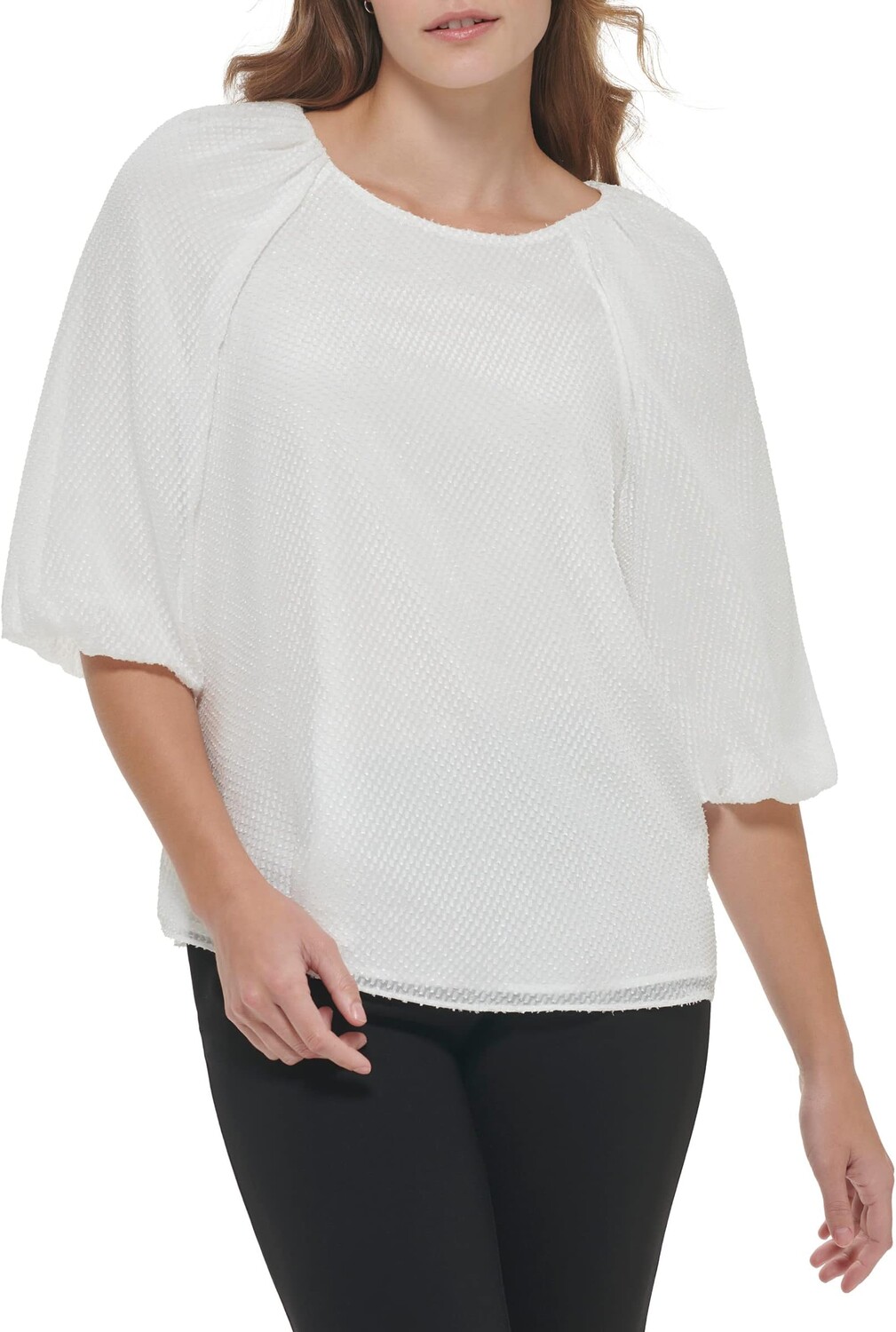 

Шифоновый зажим для рукавов-фонариков Calvin Klein, цвет Soft White