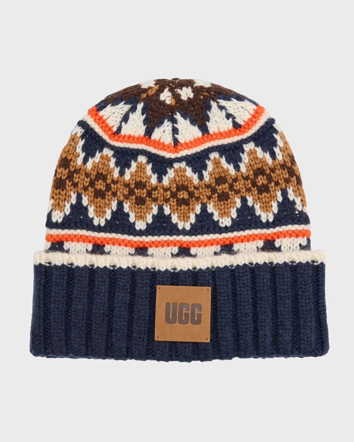 

Мужская вязаная шапка-бини Elias Fair Isle Ugg, цвет Mariner Uggbraid